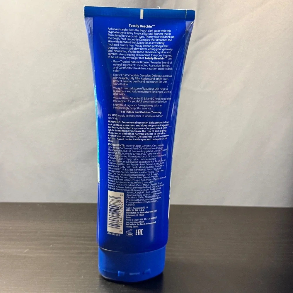 Australian Gold Totally Beachin Natural Bronzer Tanning Lotion 8.5oz - Picture 2 of 3